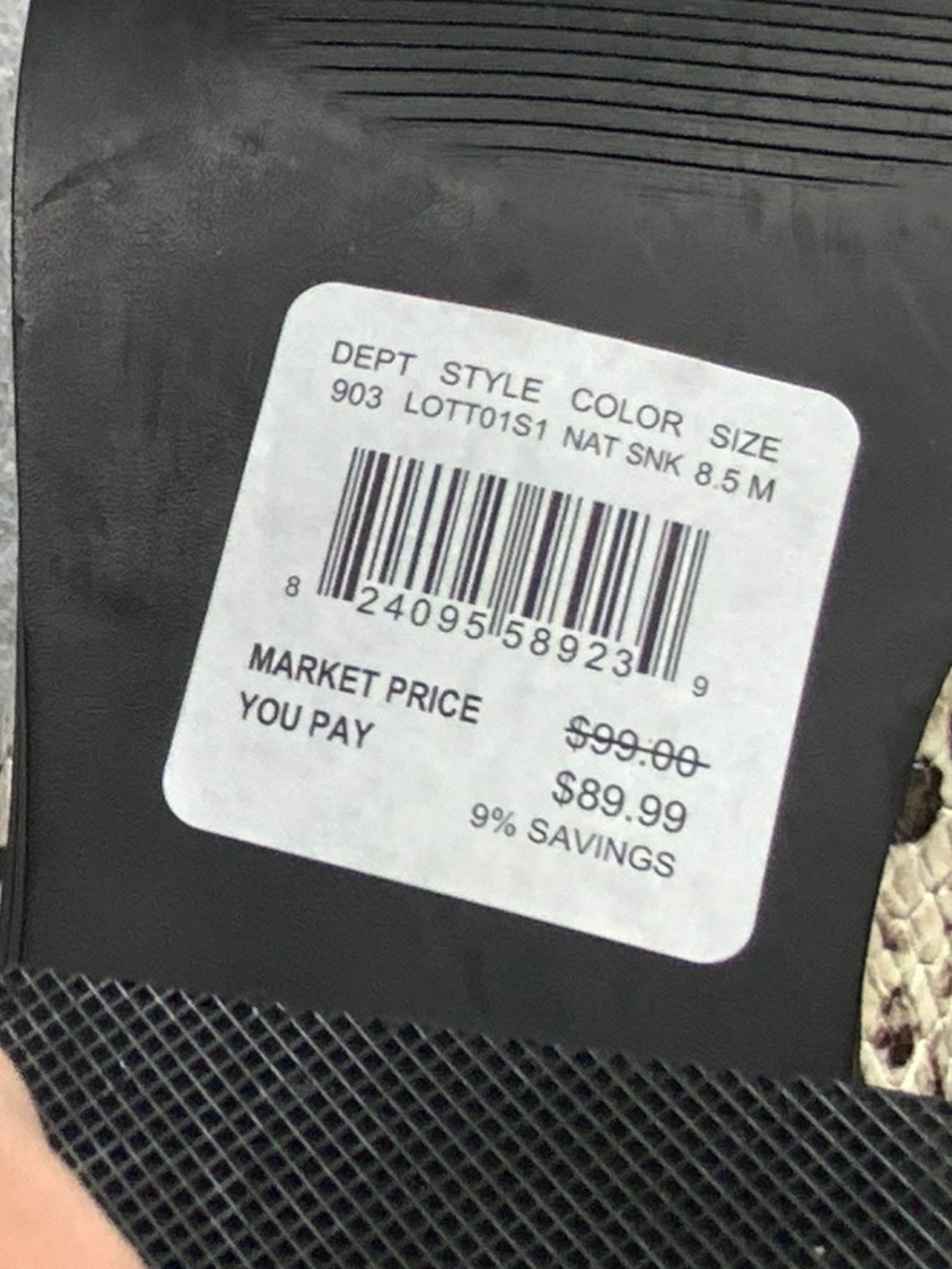 NWT - Steve Madden Snakeskin Lottie Bootie - Size 8.5 - Picture 10 of 12